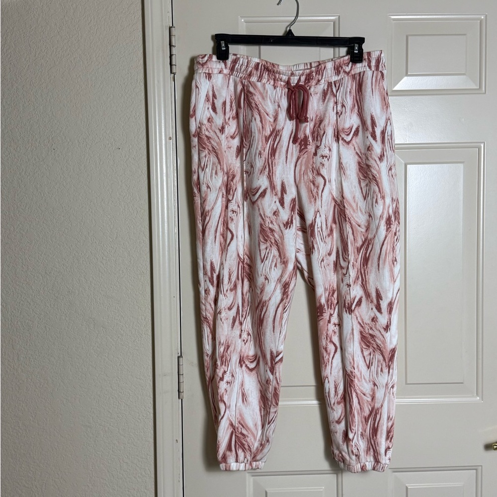 STYLE NOT SIZE for Jenni  Women's Marbled Rose Jogger Pants Size 1X